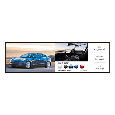 34,6 Zoll Wifi TFT dehnte Stange LCD-Anzeigen-Regal-Rand ausdehnte Stangen-LCD-Bildschirm aus