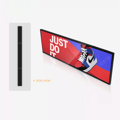 34,6 Zoll Wifi TFT dehnte Stange LCD-Anzeigen-Regal-Rand ausdehnte Stangen-LCD-Bildschirm aus